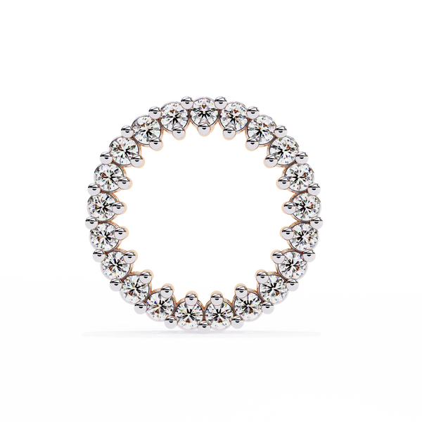 Elegant Diamond Circle Stud Earrings