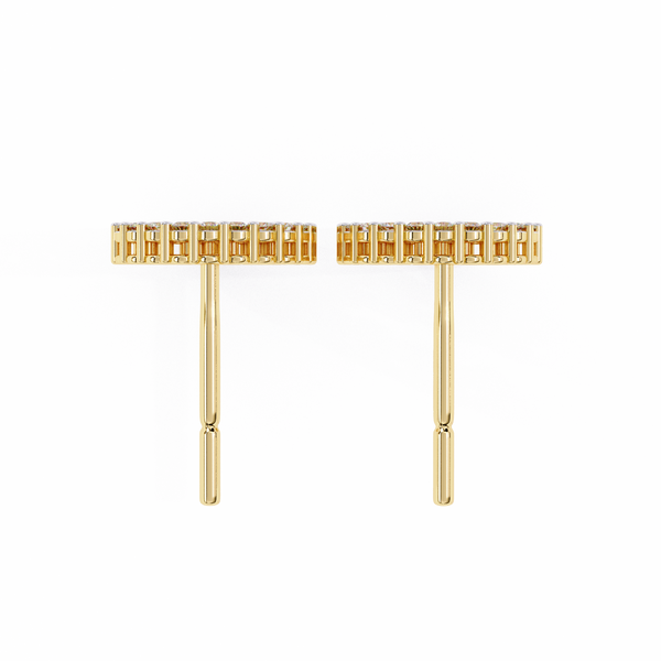 Elegant Diamond Circle Stud Earrings