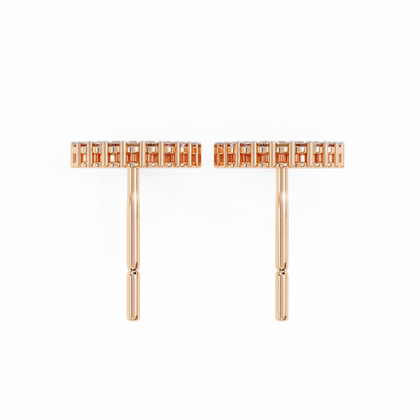 Elegant Diamond Circle Stud Earrings