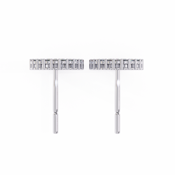 Elegant Diamond Circle Stud Earrings