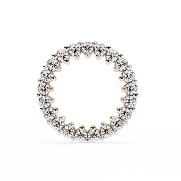 Elegant Diamond Circle Stud Earrings