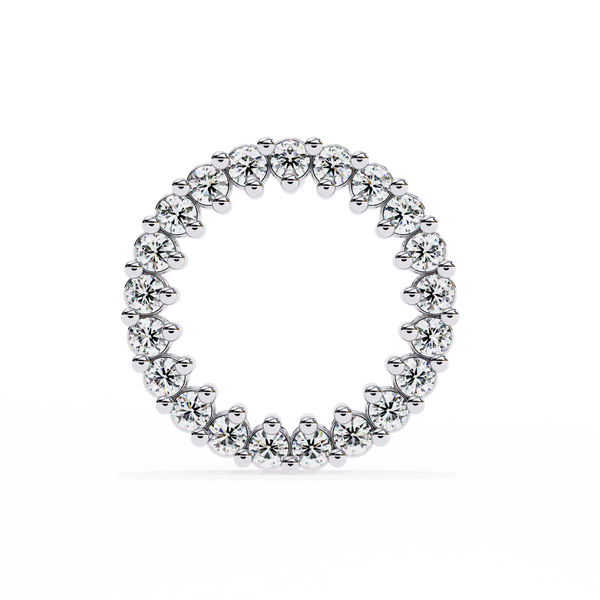 Elegant Diamond Circle Stud Earrings