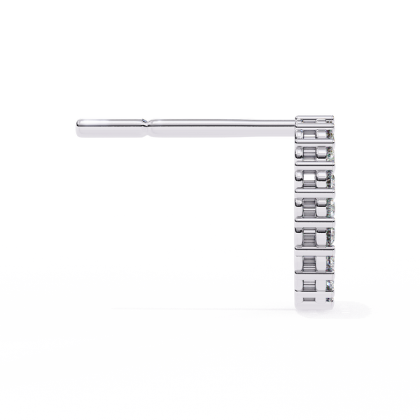 Elegant Diamond Circle Stud Earrings