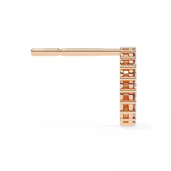 Elegant Diamond Circle Stud Earrings