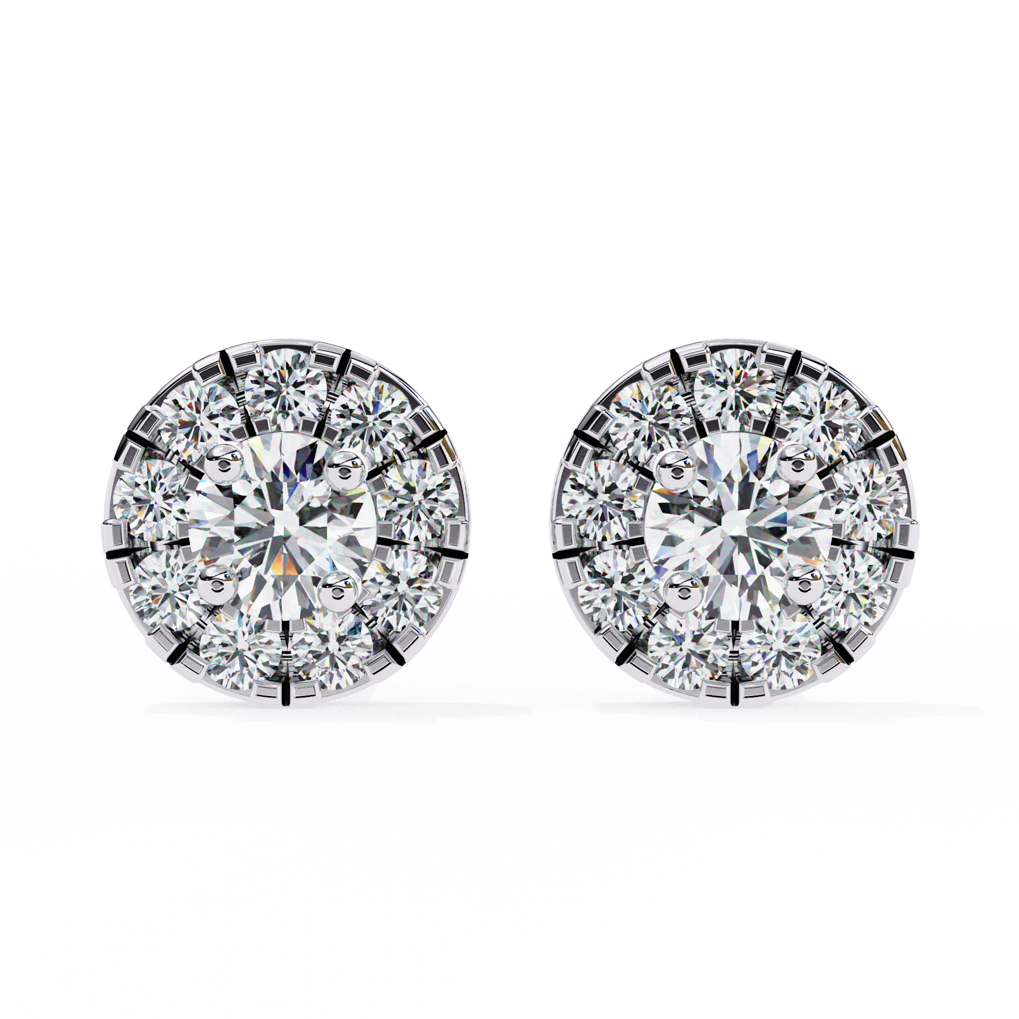 Mystic Glam Diamond Stud Earrings