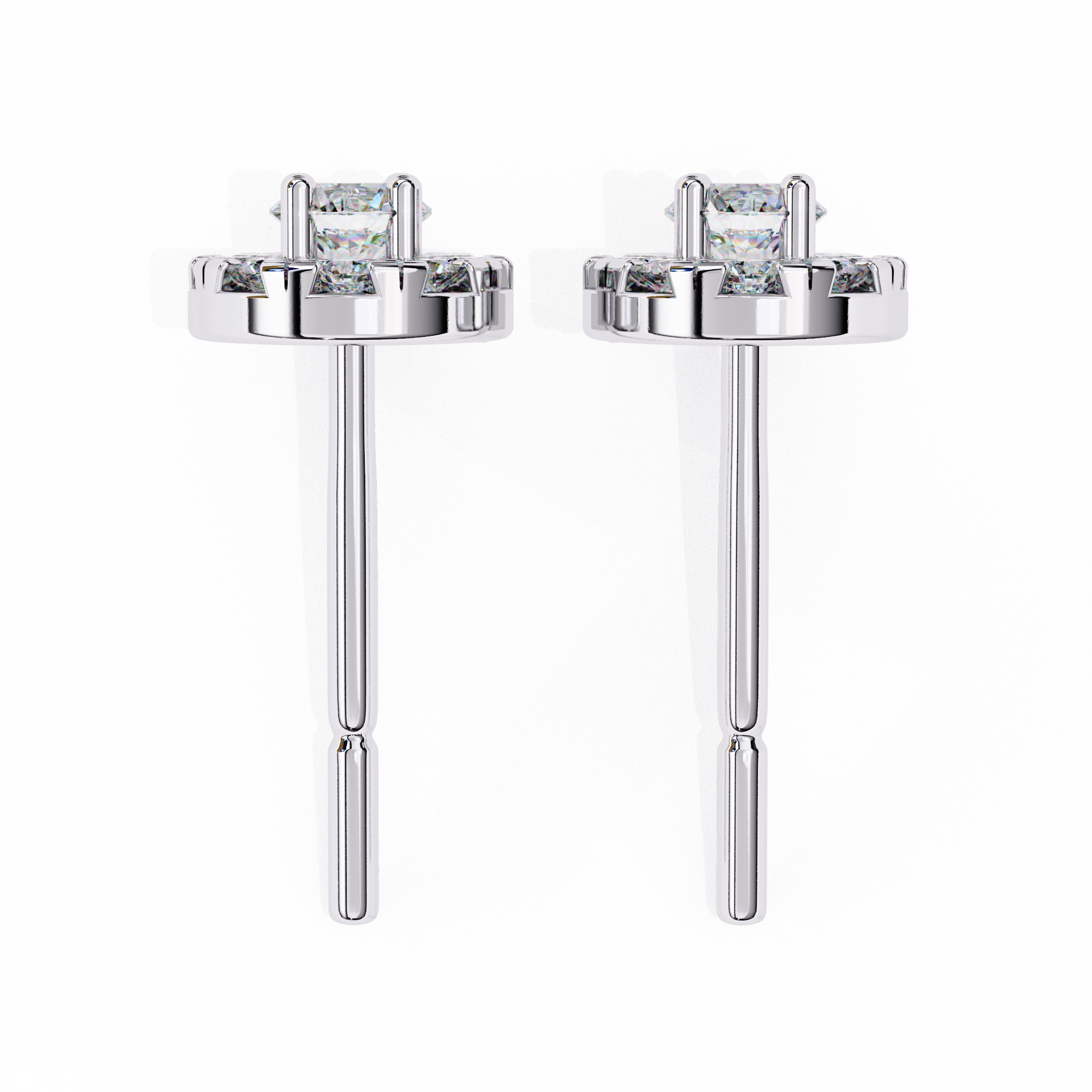 Mystic Glam Diamond Stud Earrings