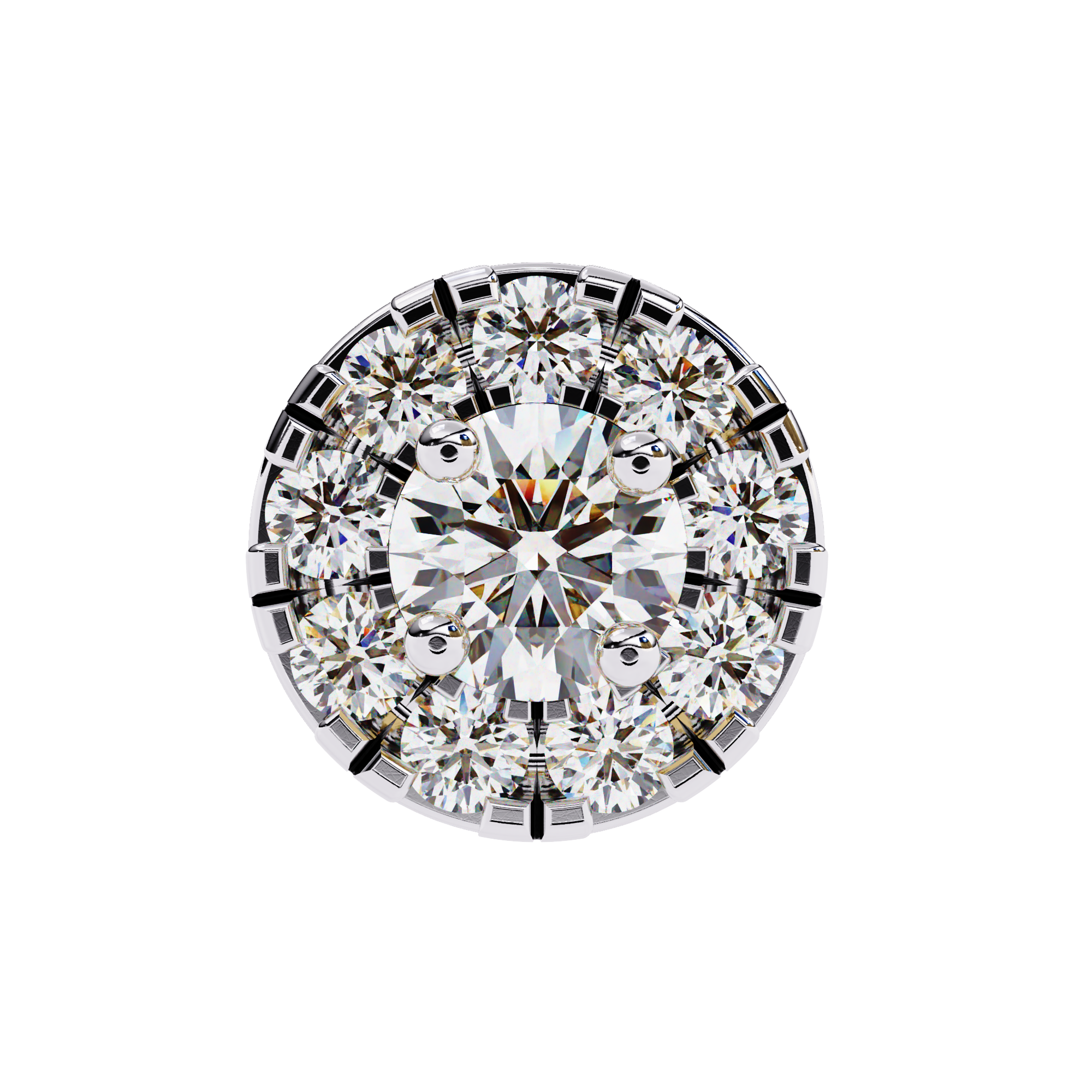 Mystic Glam Diamond Stud Earrings