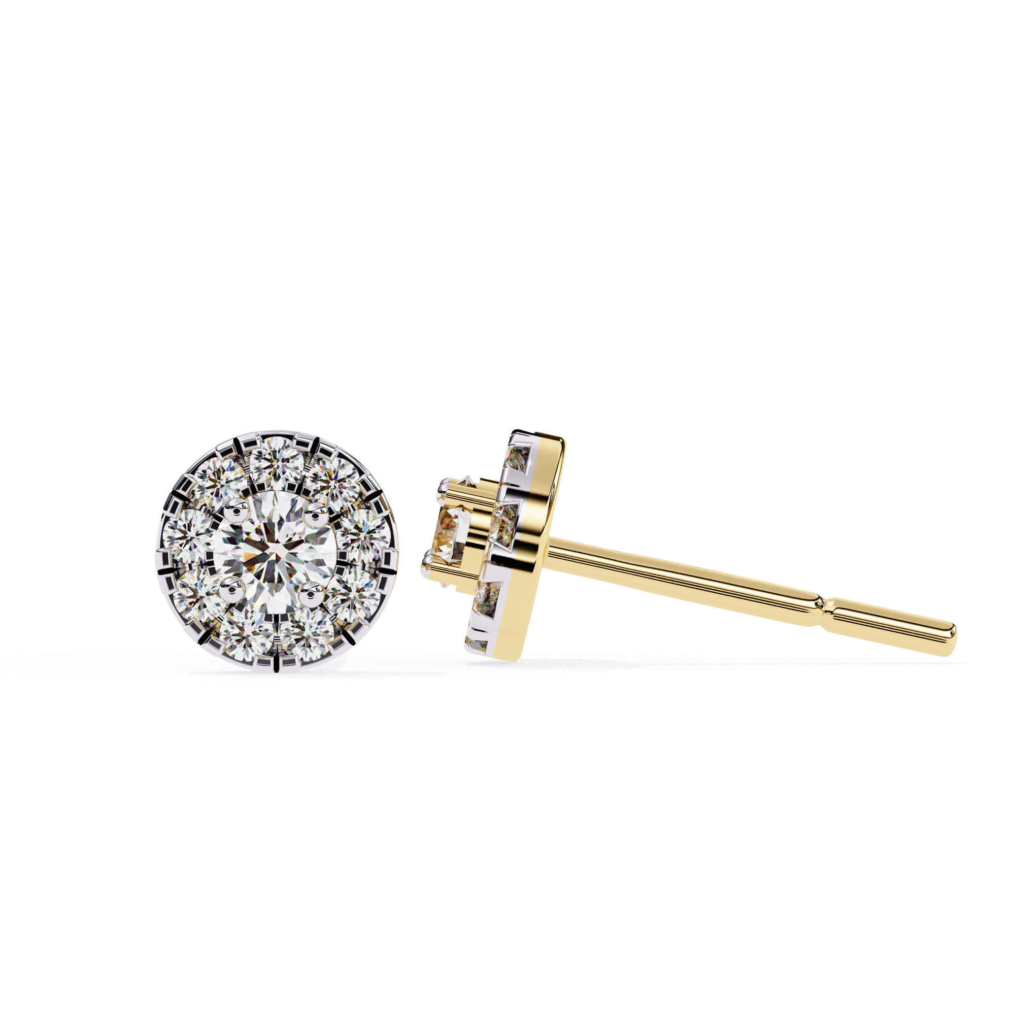 Mystic Glam Diamond Stud Earrings