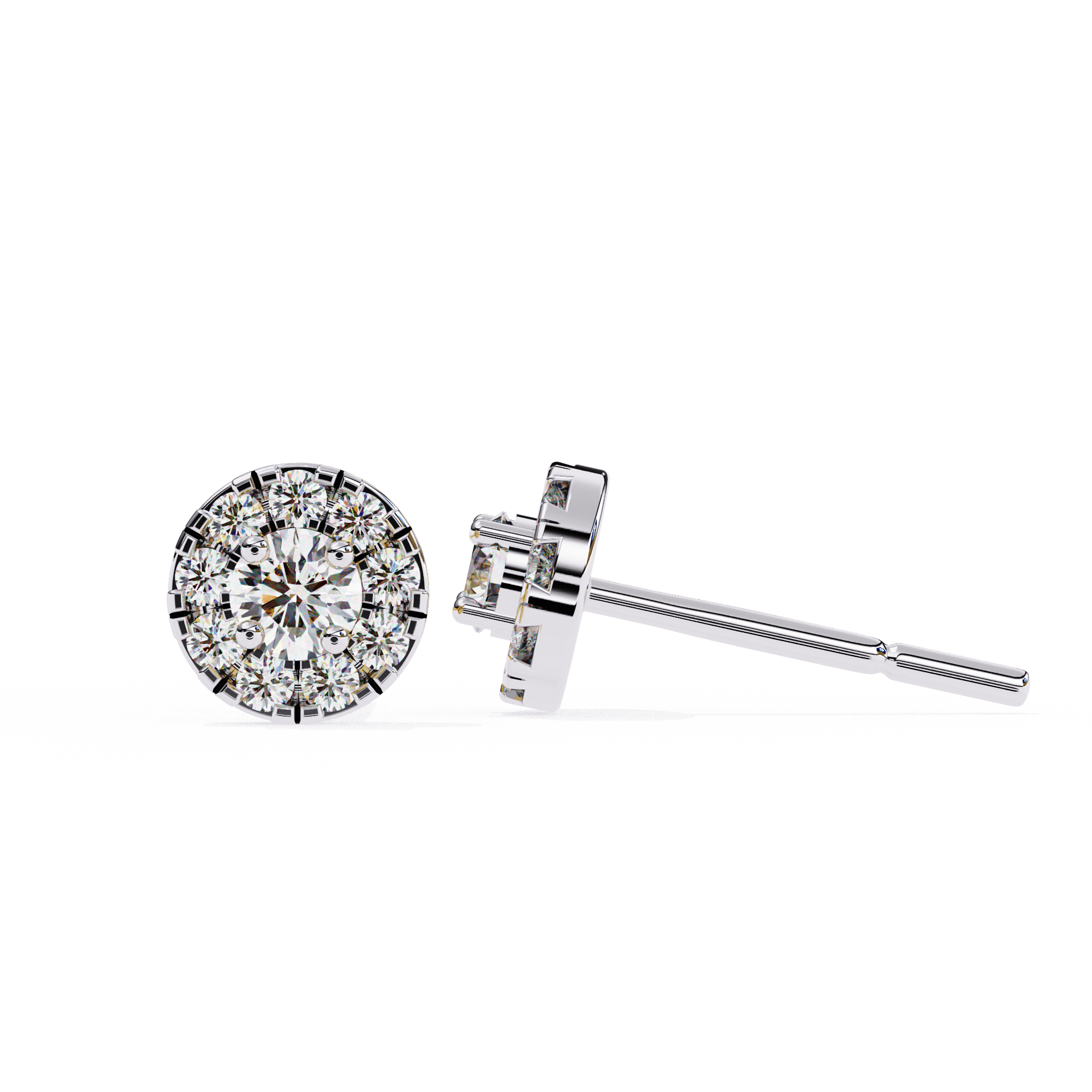 Mystic Glam Diamond Stud Earrings