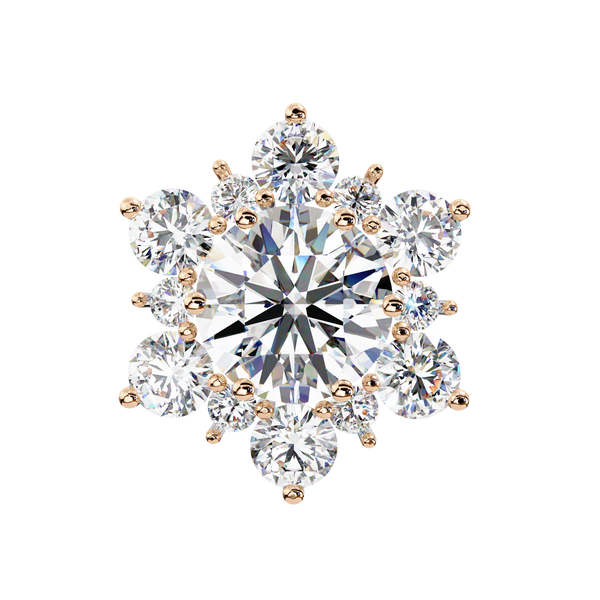 La Fleur Solitaire Diamond Stud Earrings