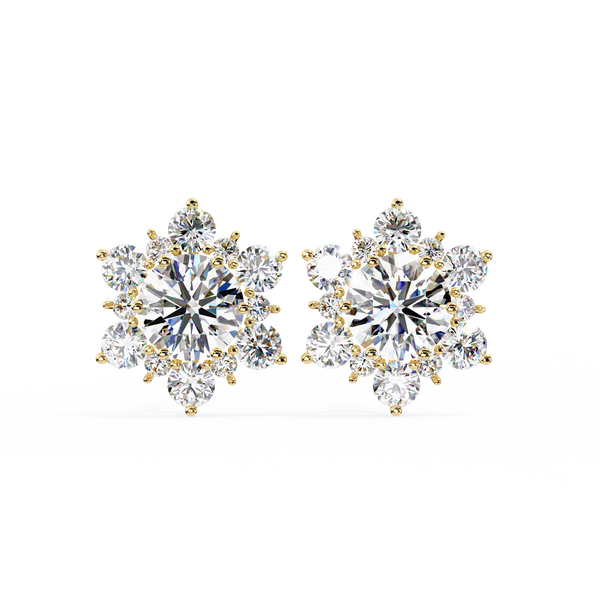 La Fleur Solitaire Diamond Stud Earrings