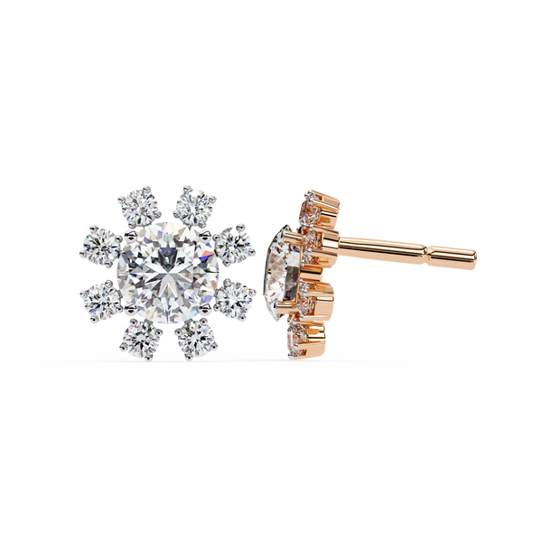 Statement Starburst Diamond Stud Earrings