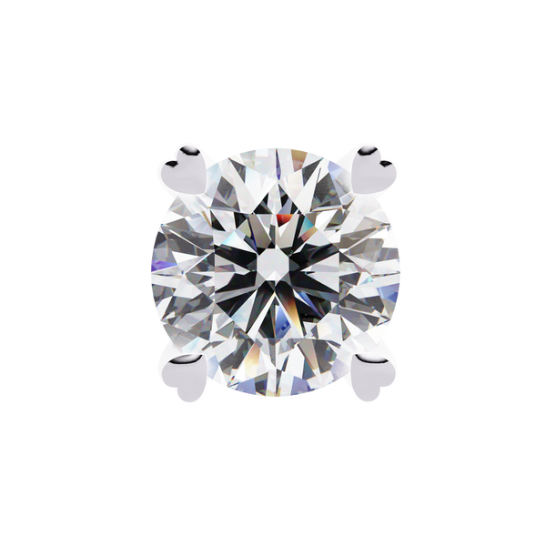 Round Cut Solitaire Diamond Stud Earrings