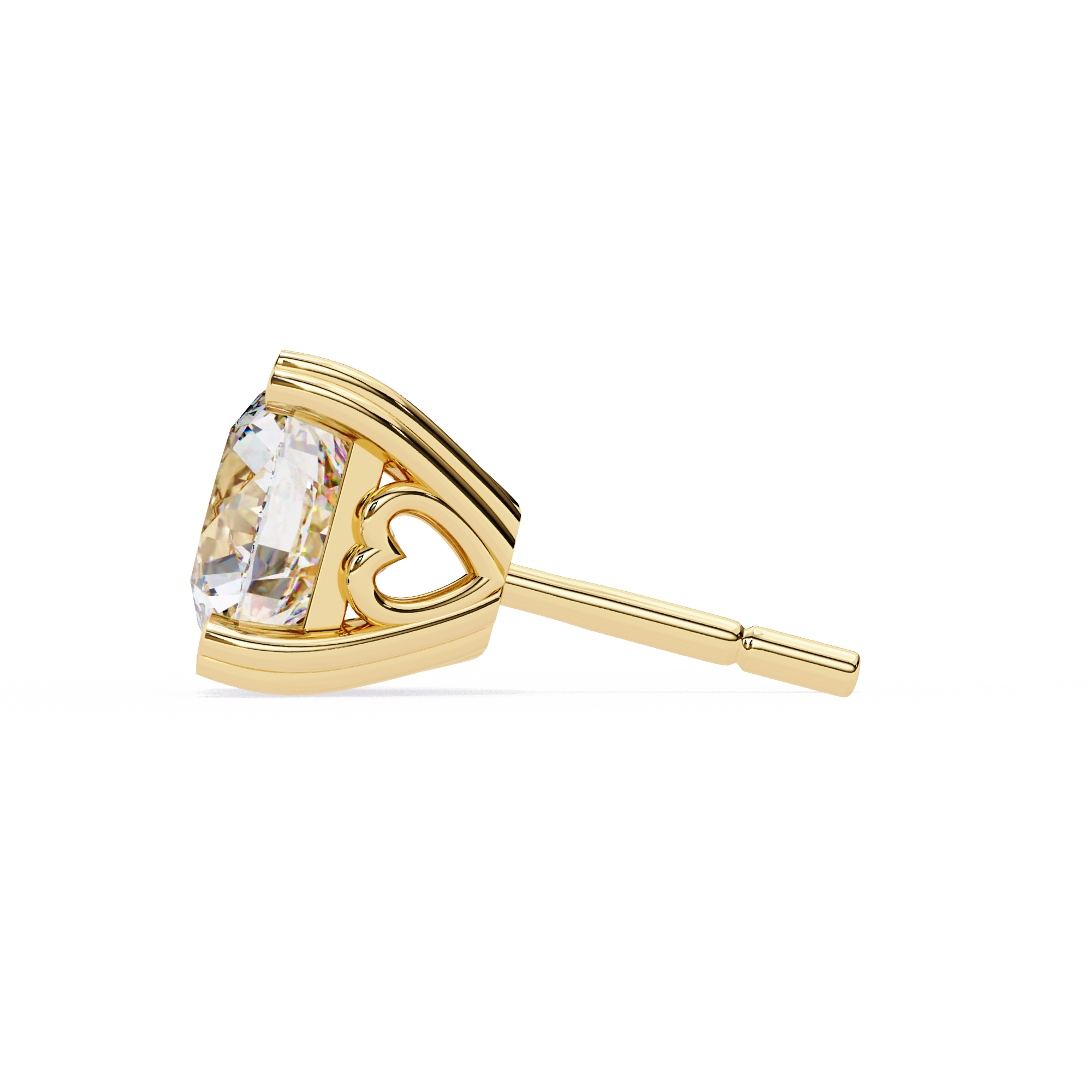 Round Cut Solitaire Diamond Stud Earrings