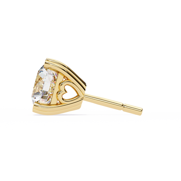 Round Cut Solitaire Diamond Stud Earrings