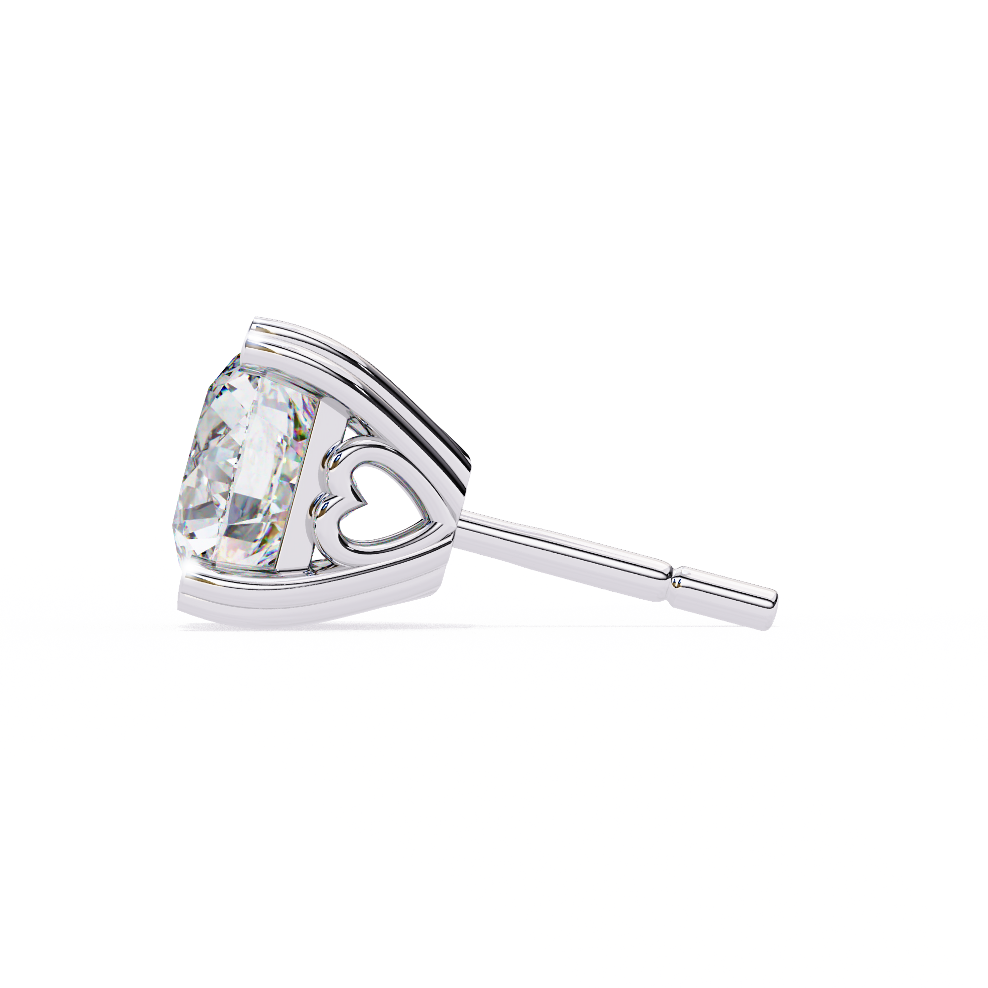 Round Cut Solitaire Diamond Stud Earrings