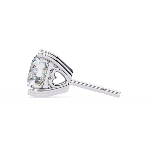 Round Cut Solitaire Diamond Stud Earrings