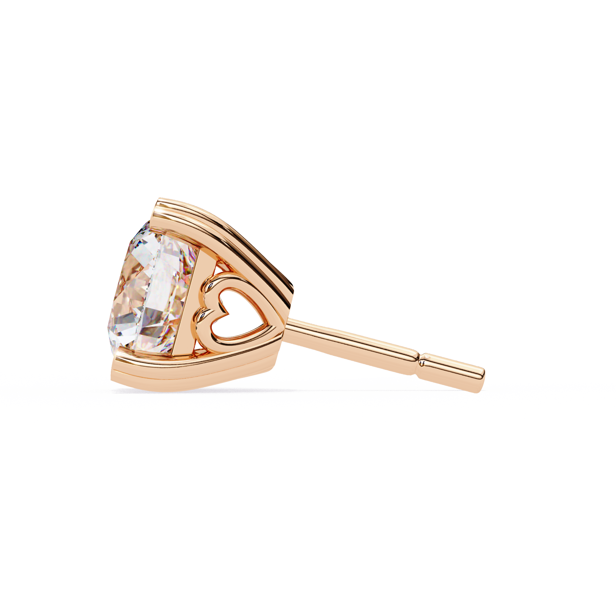 Round Cut Solitaire Diamond Stud Earrings