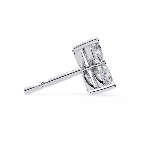 Marquise Four Stone Diamond Stud Earrings