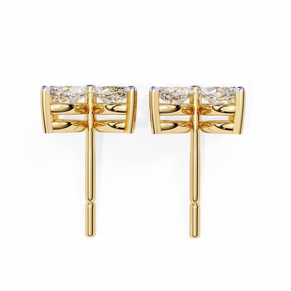 Marquise Four Stone Diamond Stud Earrings