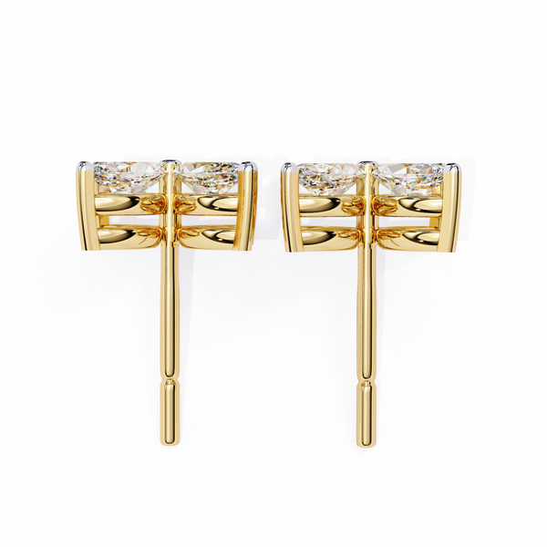 Marquise Four Stone Diamond Stud Earrings