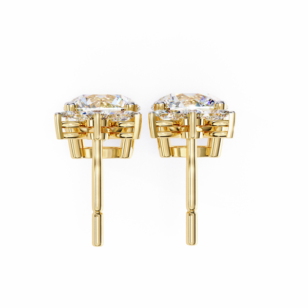 Dew Drop Cut Dangle Diamond Stud Earrings