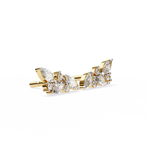 Marquise Cut Cluster Diamond Stud Earrings