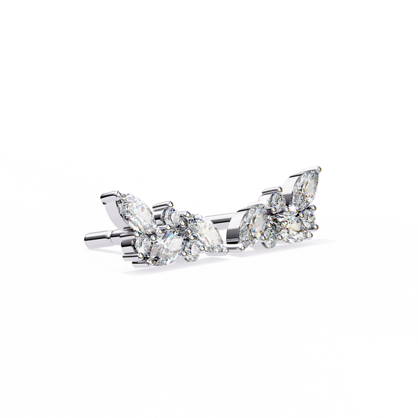 Marquise Cut Cluster Diamond Stud Earrings