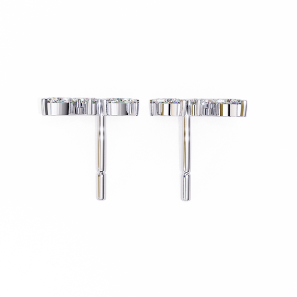 Marquise Cut Cluster Diamond Stud Earrings