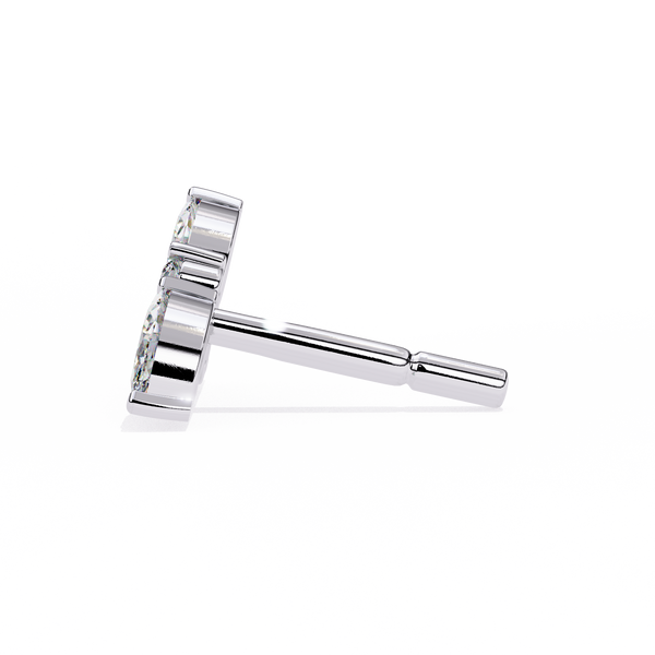 Marquise Cut Cluster Diamond Stud Earrings