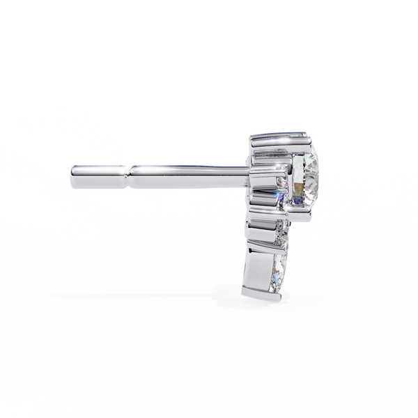 Dazzling Solitaire Diamond Burst Stud Earrings