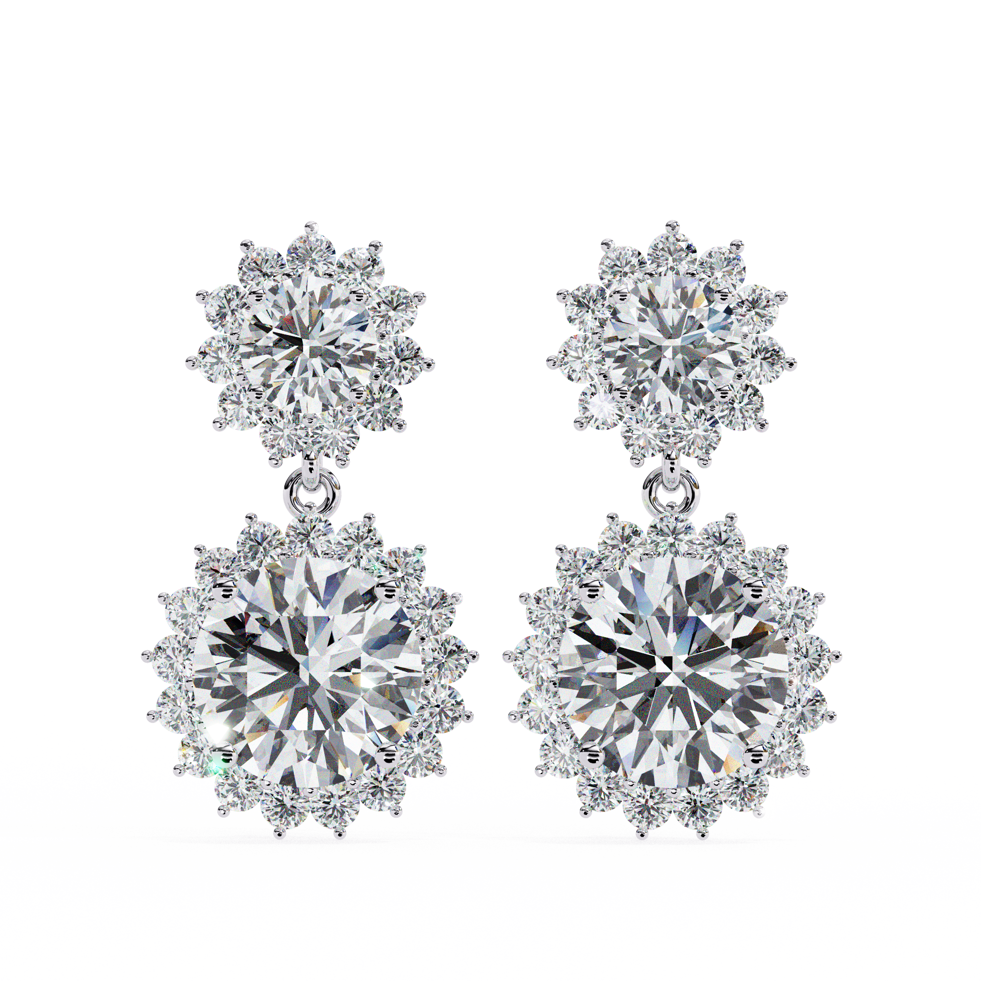 Calla Solitaire Drop Earrings