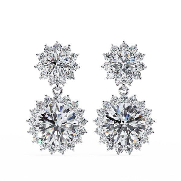 Calla Solitaire Drop Earrings
