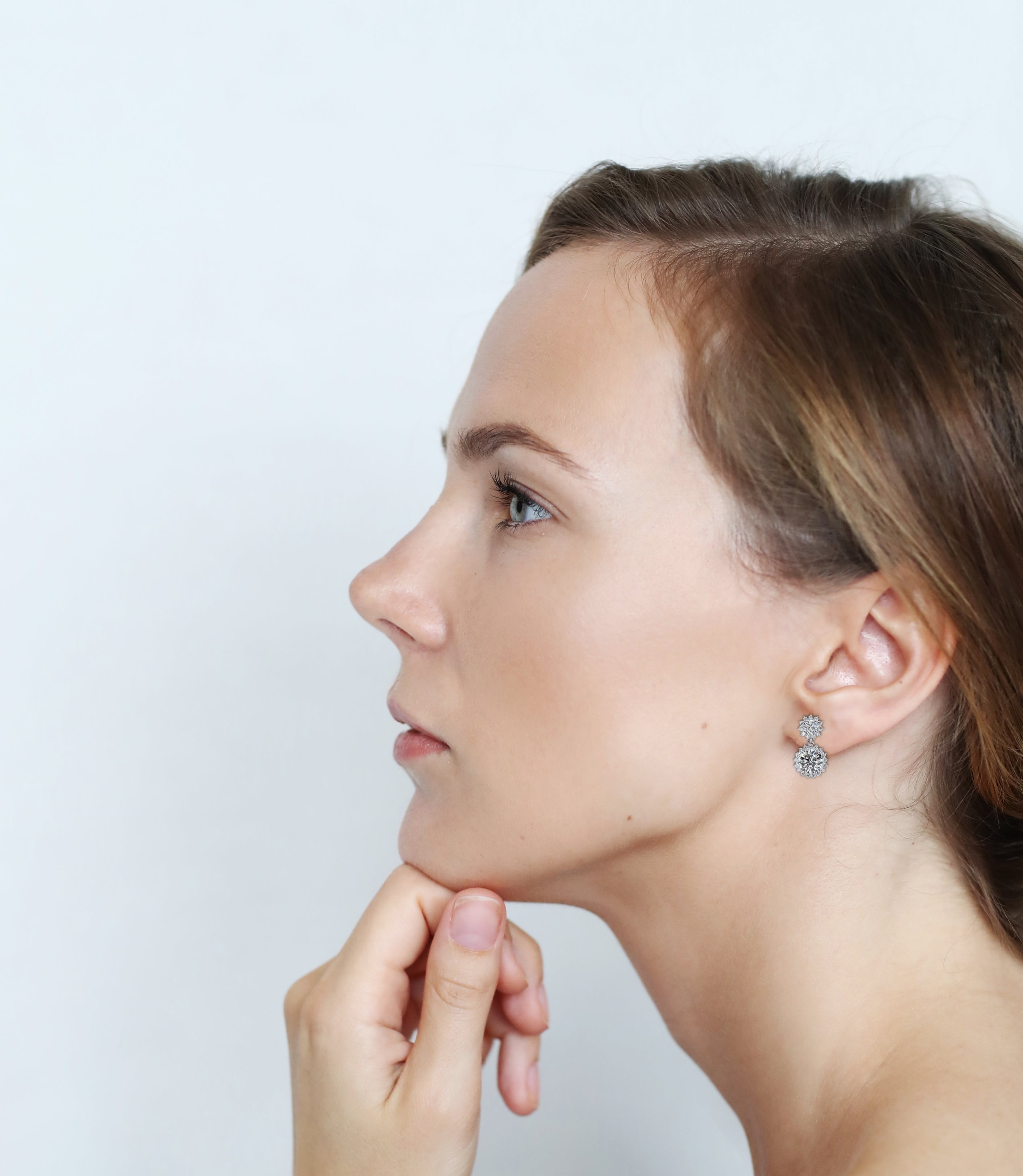 Calla Solitaire Drop Earrings