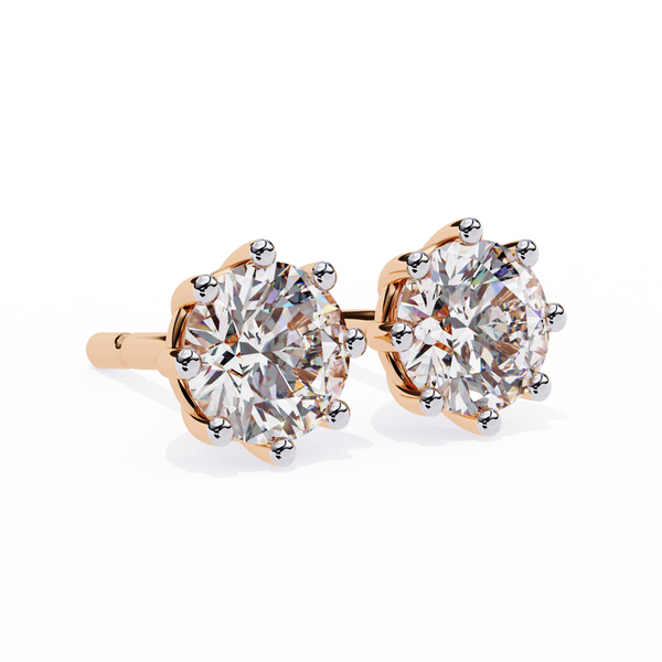 Eight-Prong Set Diamond Studs