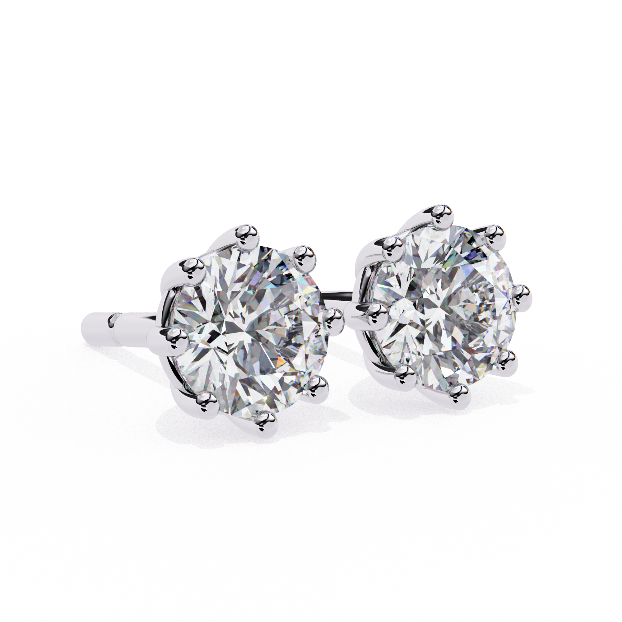 Eight-Prong Set Diamond Studs
