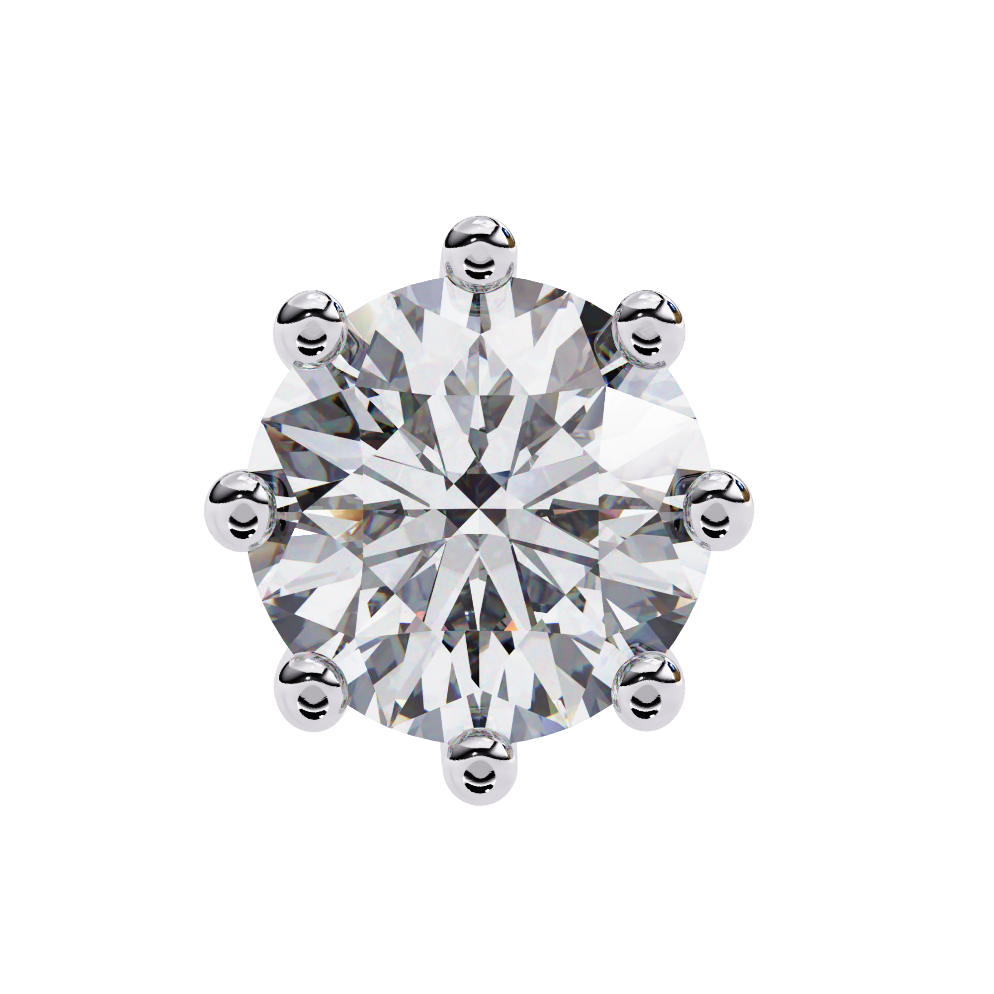 Eight-Prong Set Diamond Studs