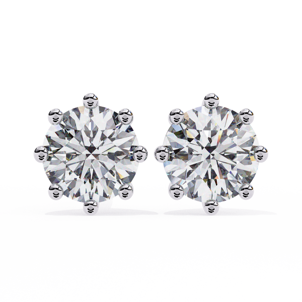 Eight-Prong Set Diamond Studs