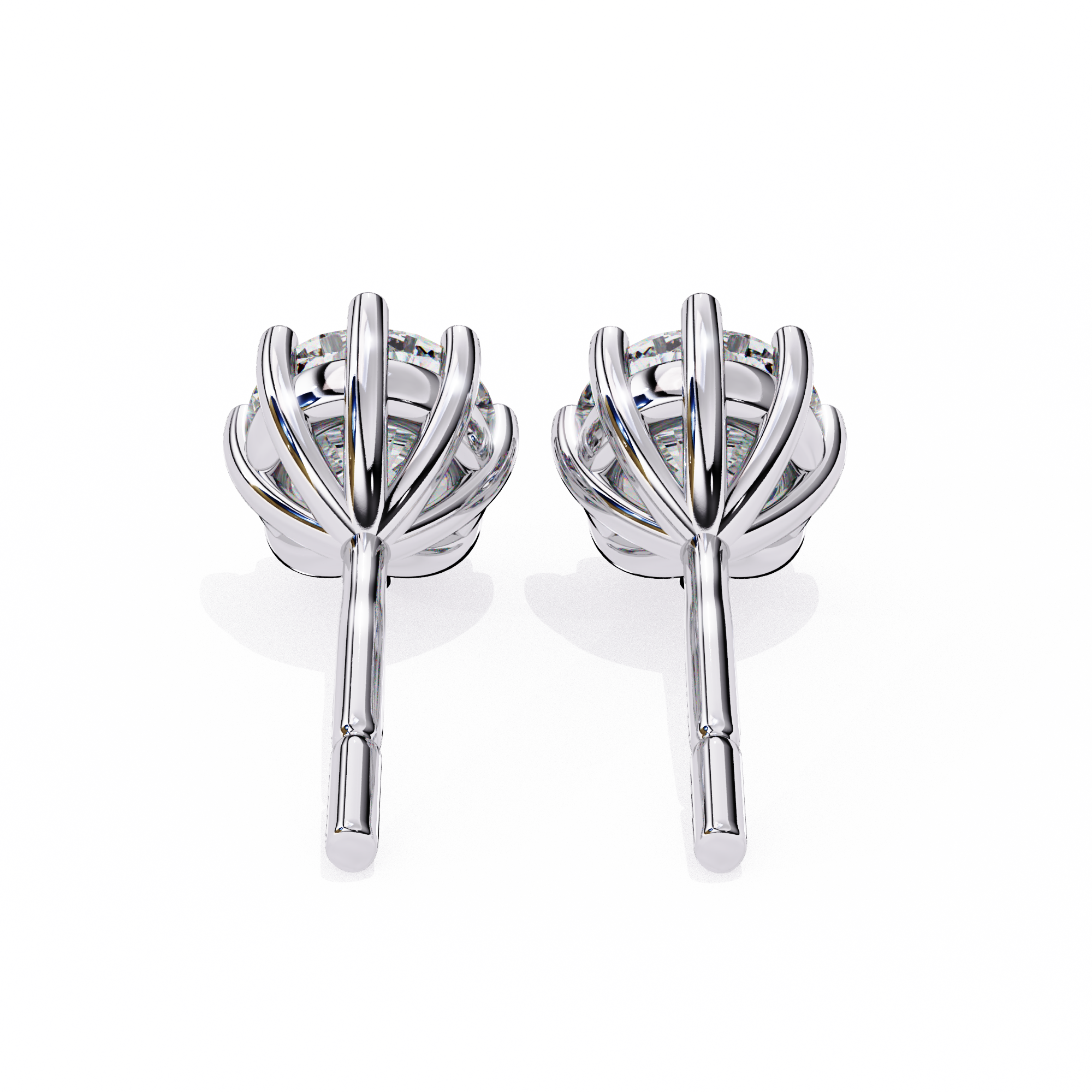 Eight-Prong Set Diamond Studs