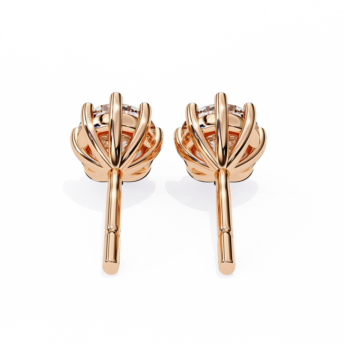 Eight-Prong Set Diamond Studs