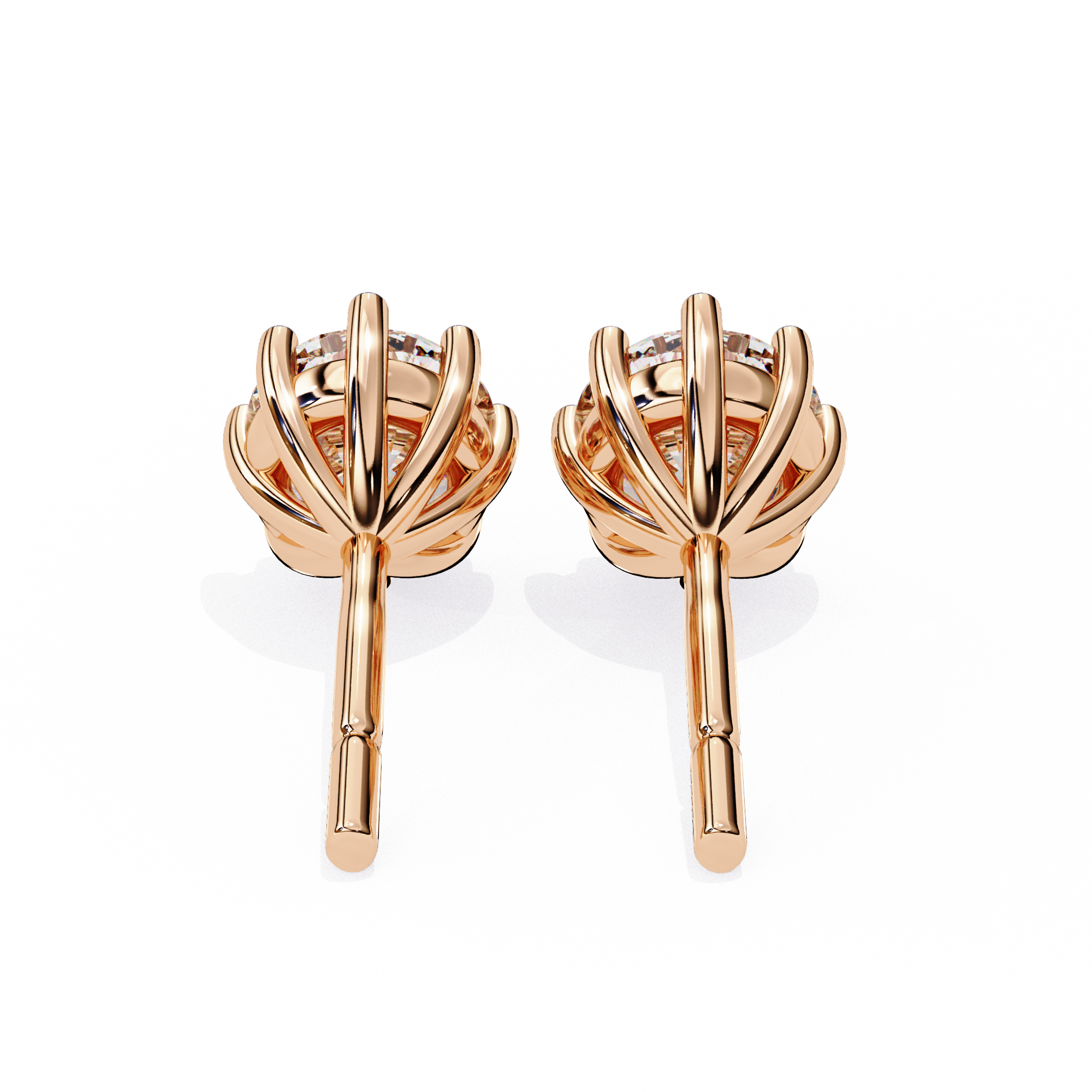 Eight-Prong Set Diamond Studs