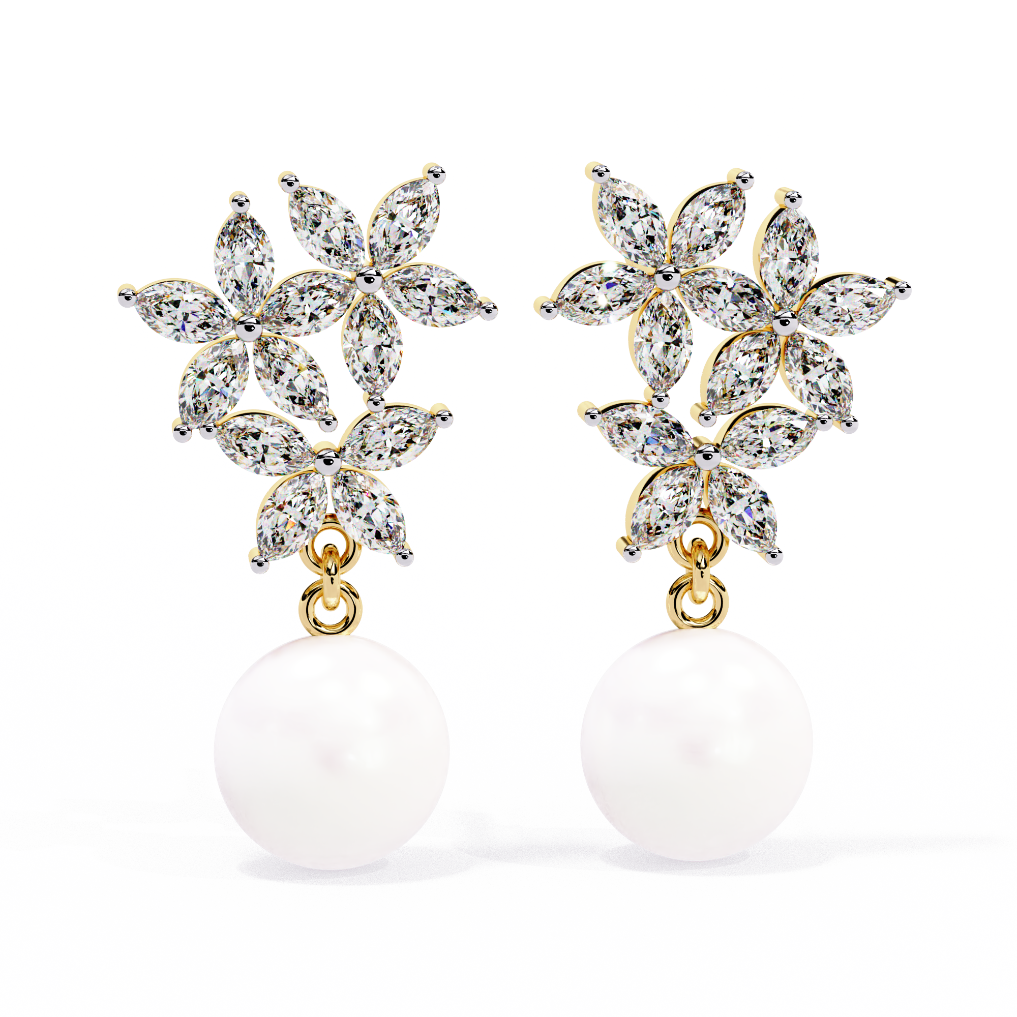 Ettika Best Day Crystal and Pearl Earrings