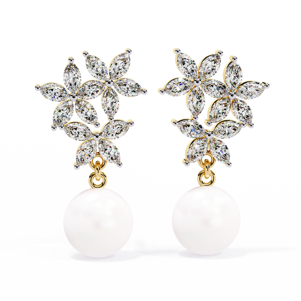 Ettika Best Day Crystal and Pearl Earrings