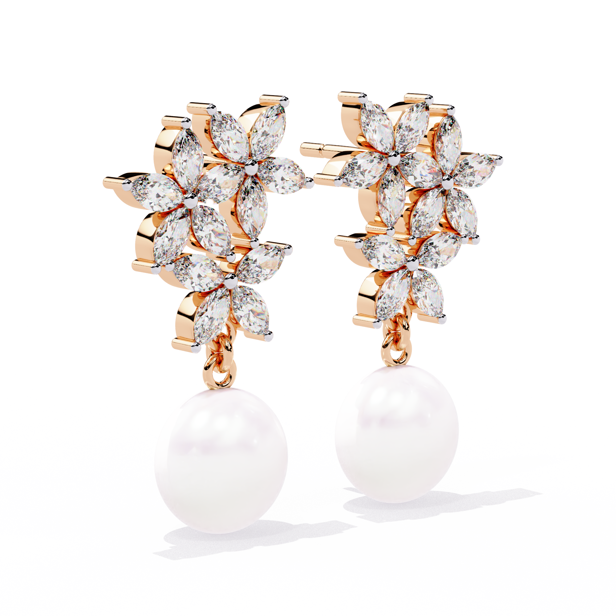Ettika Best Day Crystal and Pearl Earrings