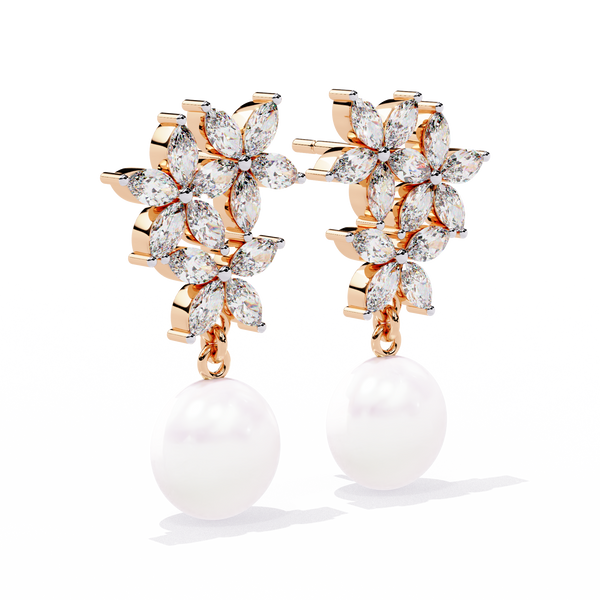 Ettika Best Day Crystal and Pearl Earrings