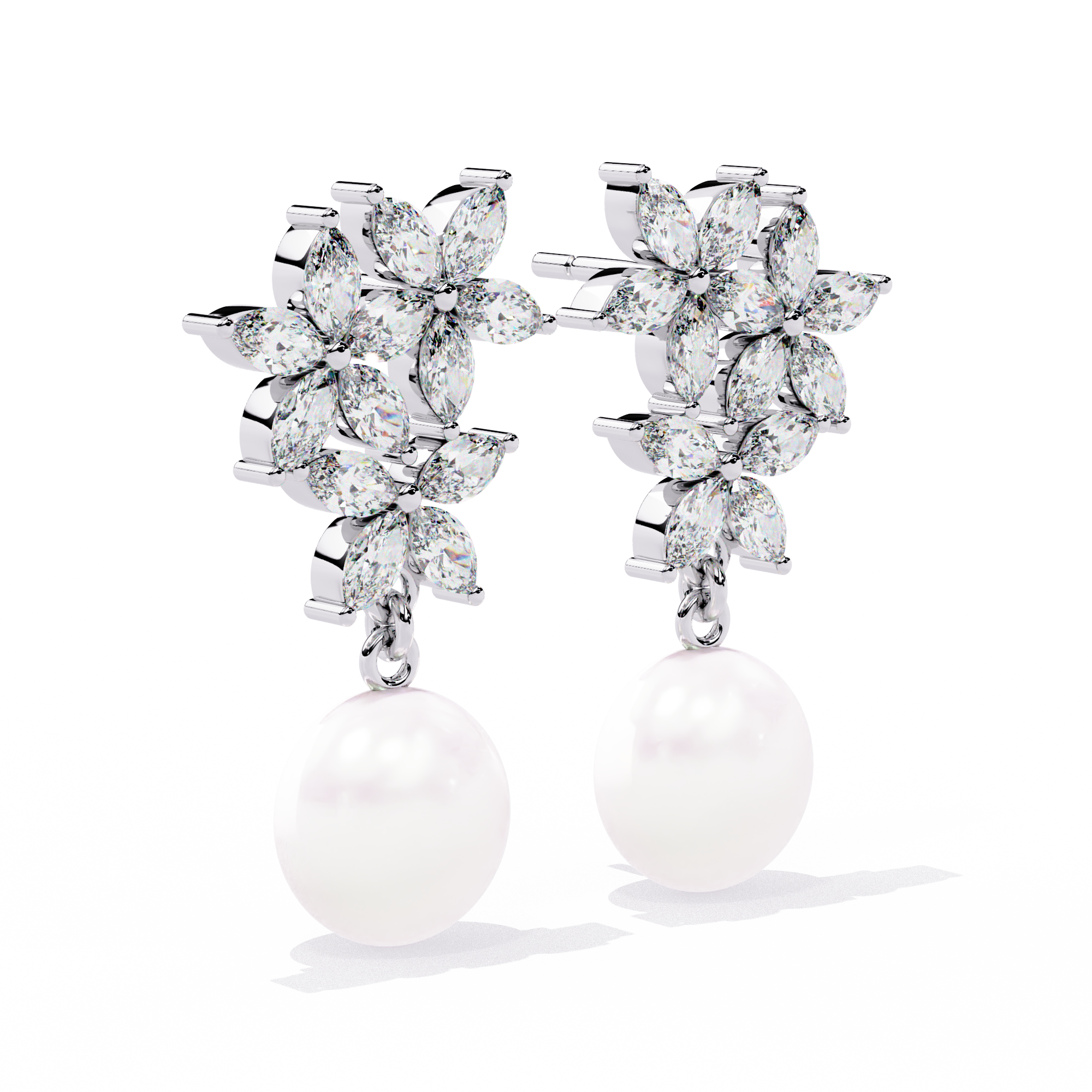 Ettika Best Day Crystal and Pearl Earrings