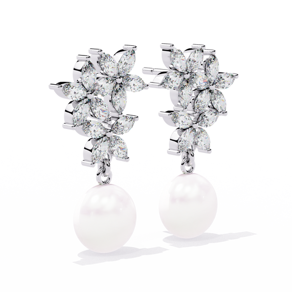 Ettika Best Day Crystal and Pearl Earrings