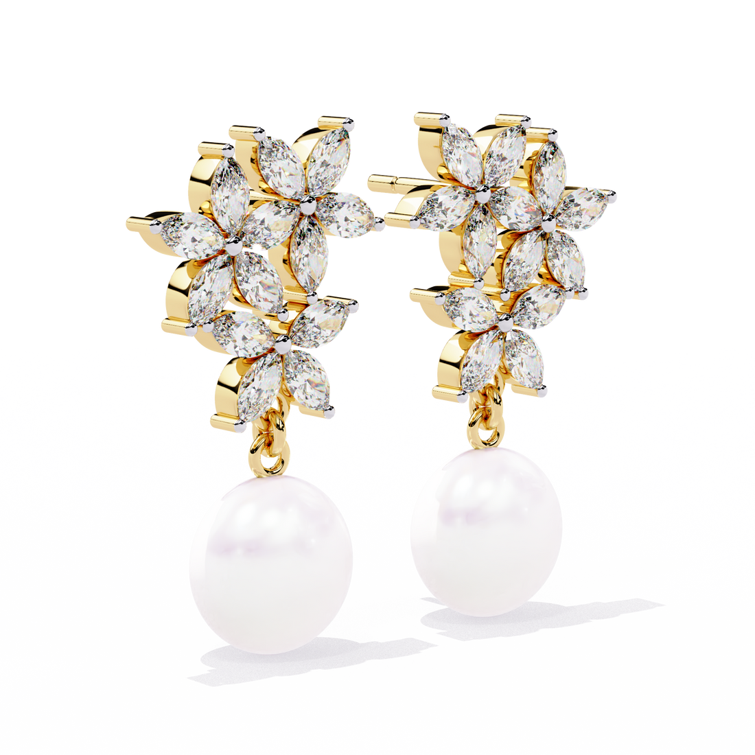 Ettika Best Day Crystal and Pearl Earrings