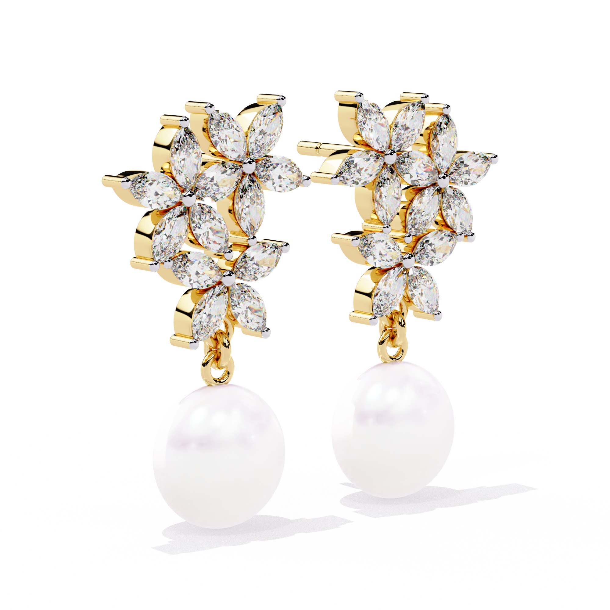 Ettika Best Day Crystal and Pearl Earrings