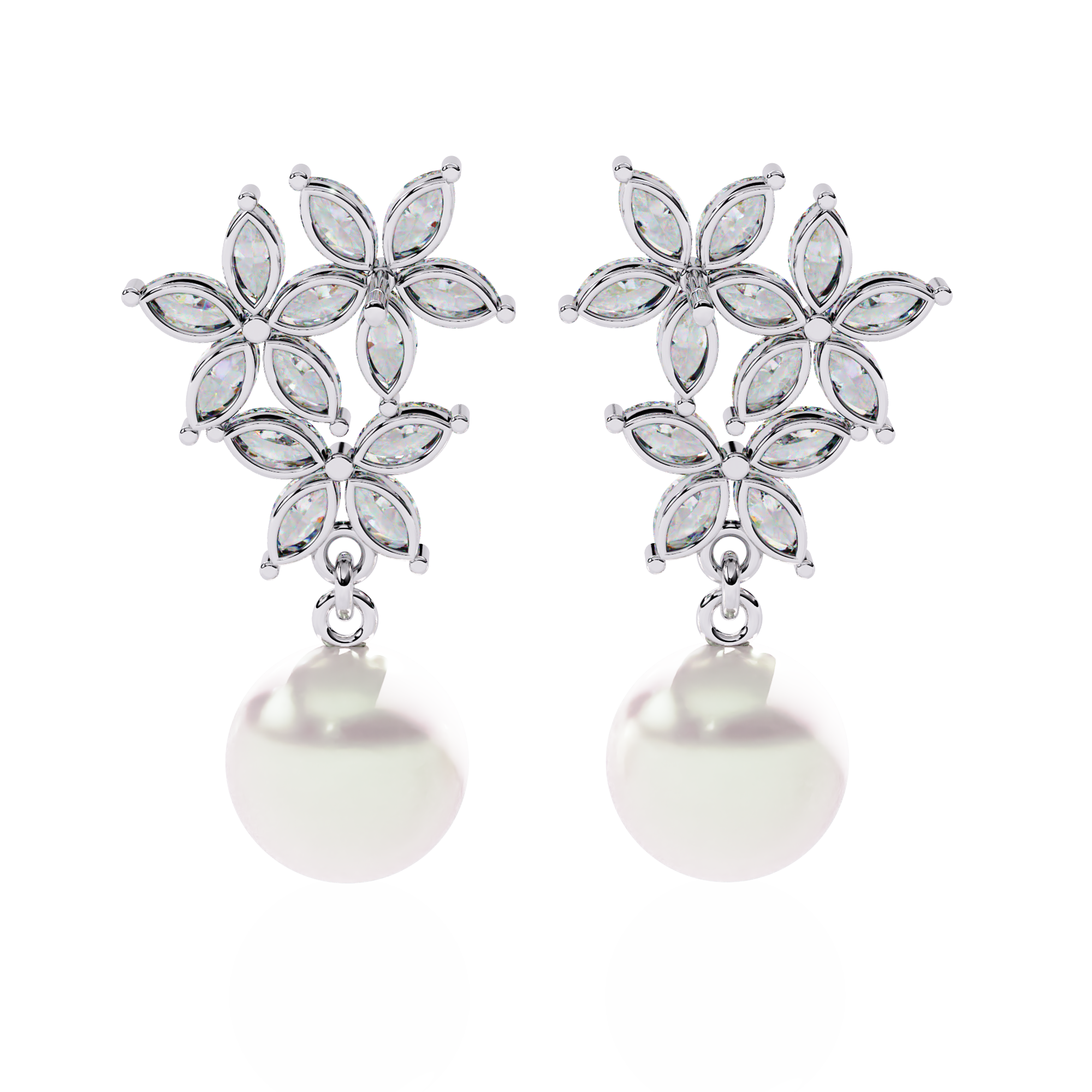 Ettika Best Day Crystal and Pearl Earrings